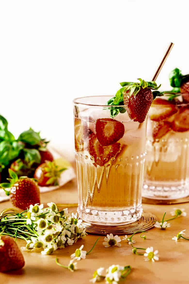 Strawberry-Basil Tom Collins Recipe - Sweet & Saucy