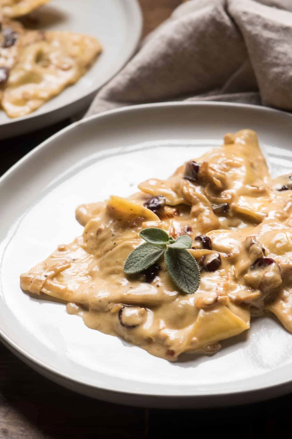 Marsala Cream Sauce with Butternut Ravioli Recipe - Sweet & Saucy